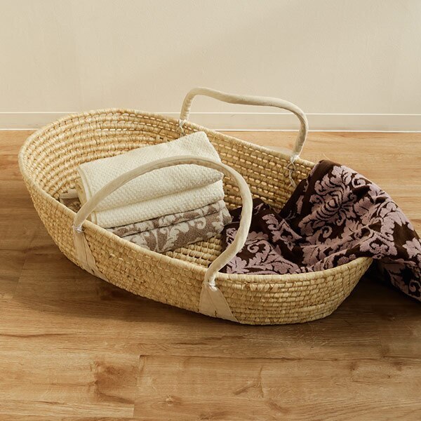 クーハン ベビー かご 編み込み ゆりかご メイズバスケット 赤ちゃん クーファン 籐かご