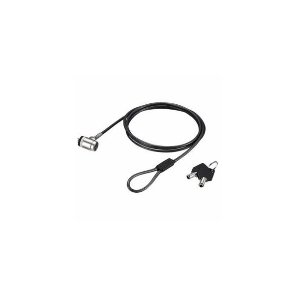 （まとめ） BUFFALO バッファロー シリンダー錠ワイヤーロック（マスターキー対応） BSL08M (×2セット)