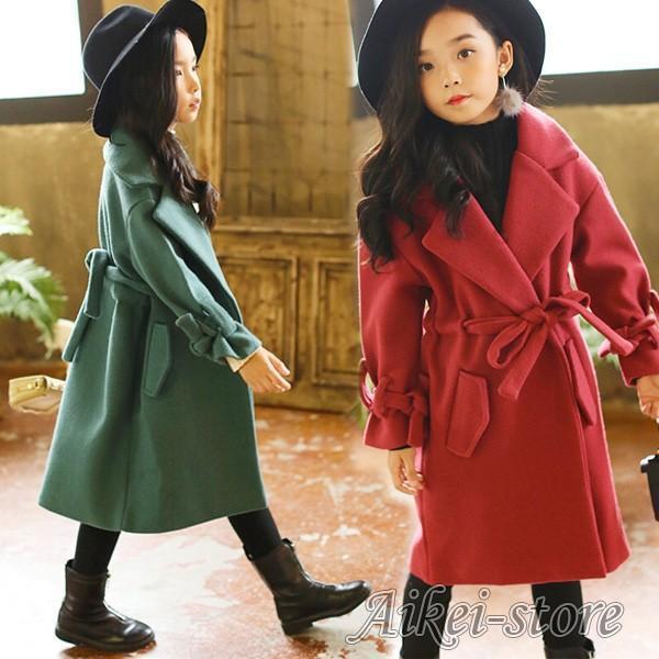 子供コートロングダッフルコート 女の子 アウター 長袖 ダッフルコートパーカー コートレジャー ファッション 可愛い子供ダッフルコート ツイードロングコート