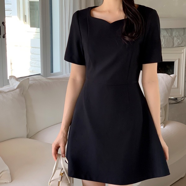 2丈タイプハートネックミニワンピース op15739