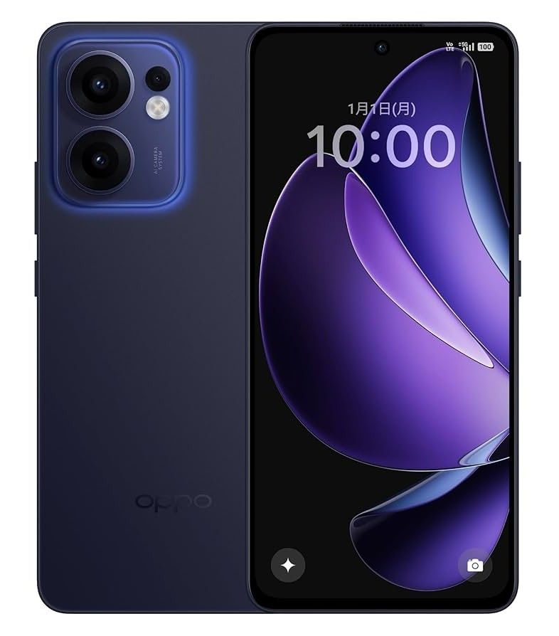 新品 Reno13 A UQ板 OPG05 [ルミナスネイビー/紺] AU UQ SIMフリー SIMロック解除済み 本体 OPPO 4941787137007