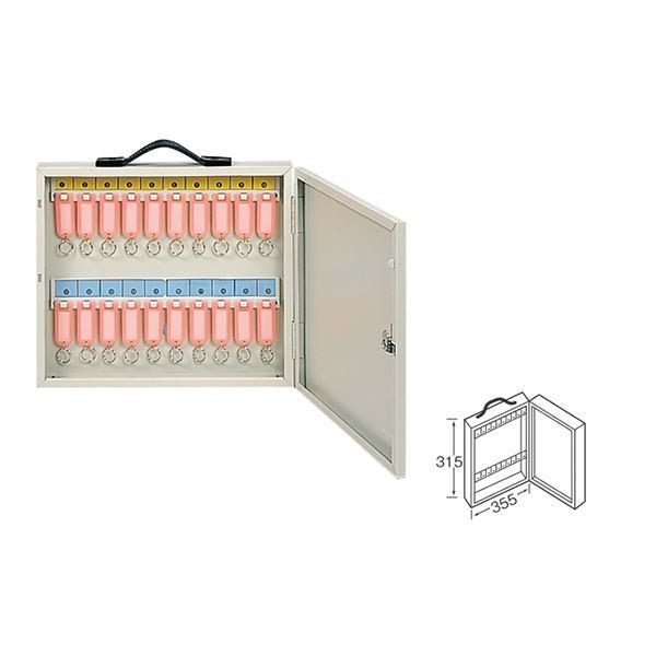 ワールドキーボックス/鍵収納箱 [携帯/壁掛け兼用型/20本掛用] スチール製 水上金属 K-20