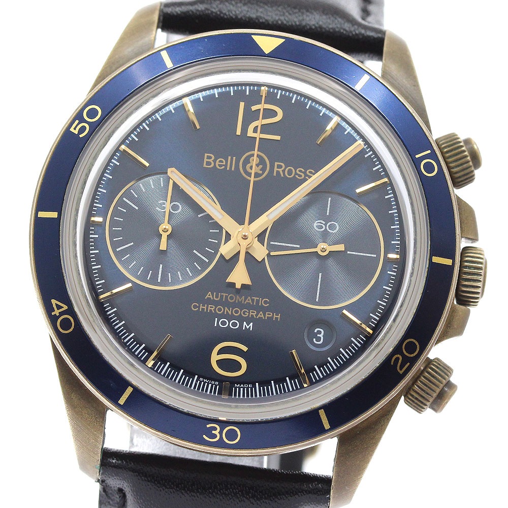 ベル＆ロス Bell＆Ross BRV2-94-B ヴィンテージ ブロンズ クロノグラフ 999本限定 自動巻き メンズ 保証書付き_957239【中古】