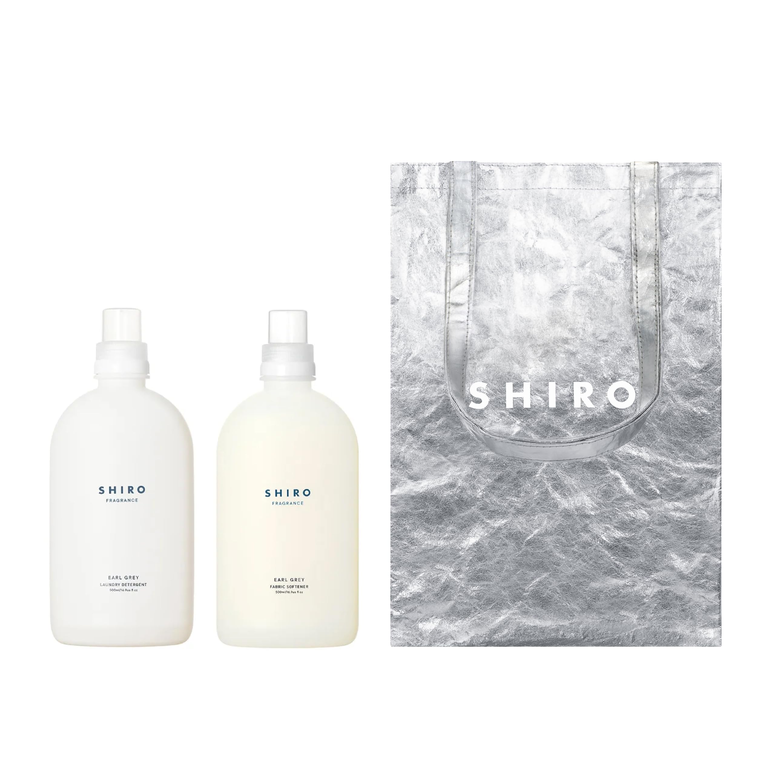 SHIROギフトSHIRO アールグレイ ランドリーキット ランドリーリキッド 500mL＋ファブリックソフナー 500mL ギフトペーパーバッグ付き