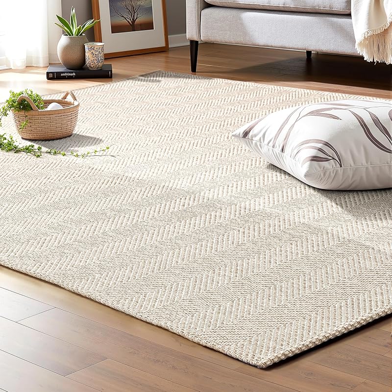 即納：Belinna ラグ カーペット ラグマット ヘリンボーン柄 秋 夏 滑り止め付き 防音 厚手 洗えるラグ 北欧風 抗菌 防ダニ 防臭 軽量設計 オールシーズン適用 素肌にやさしい おしゃれ 床