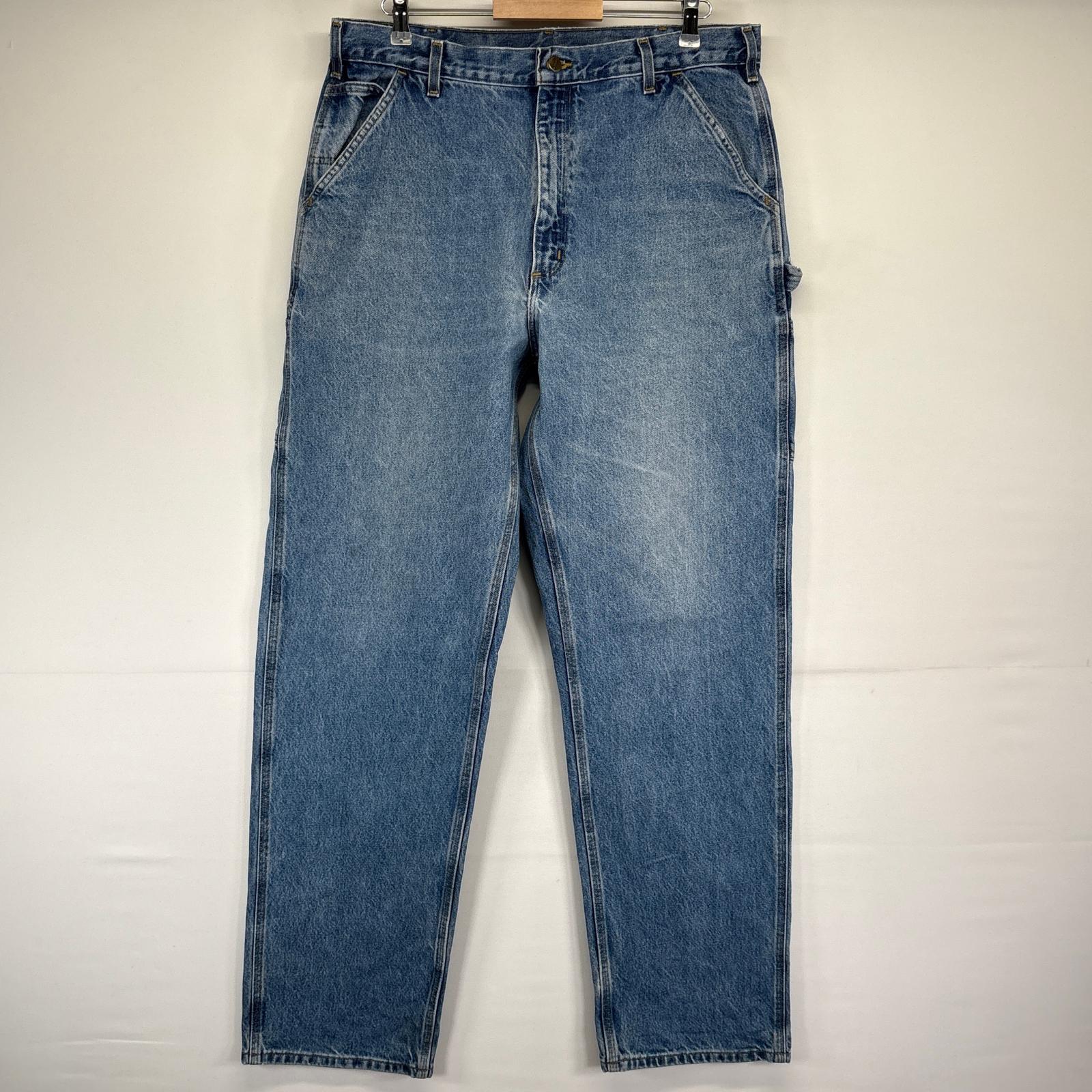 古着 デニムパンツ ペインター ジーンズ ジーパン 5ポケット 長ズボン 大きいサイズ ワーク w38 L36 ブルー メンズ