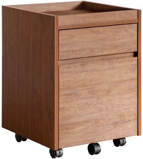 宮武製作所 サイドチェスト Lezele(ルゼル) 木目調 シンプルデザイン A4ファイル収納可能 幅40x奥40x高さ55cm DSC-001 BR ブラウン