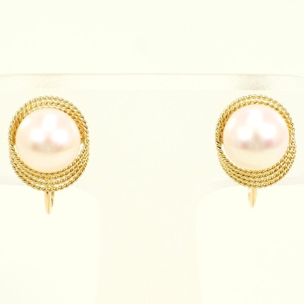 K14 14金 YG イヤリング パール (真珠) 中古