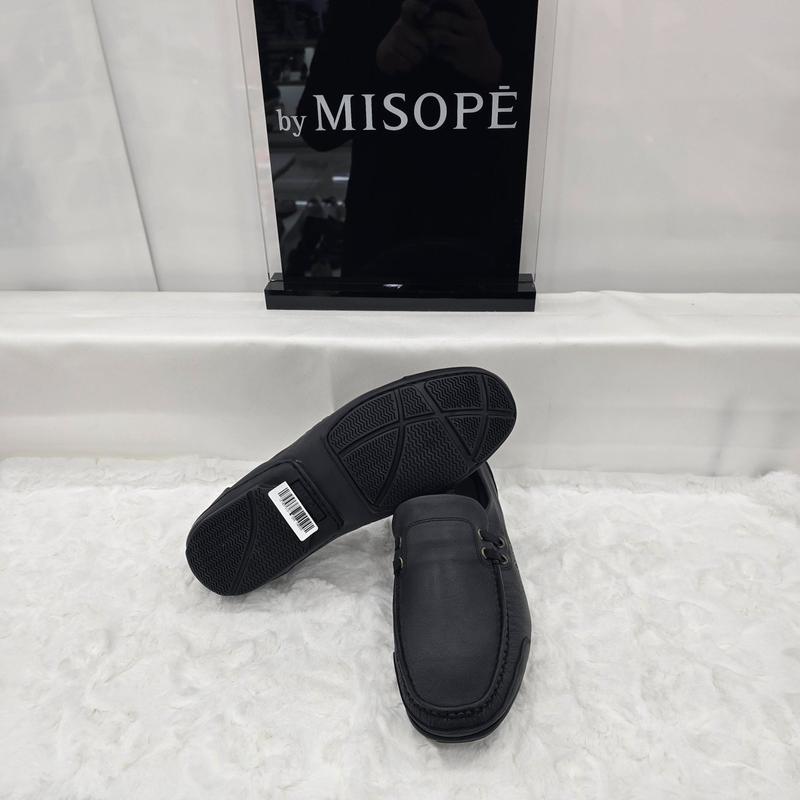 By 男性カジュアルコンフォートローファー 121HT837SH010 BLACK 4 JJ