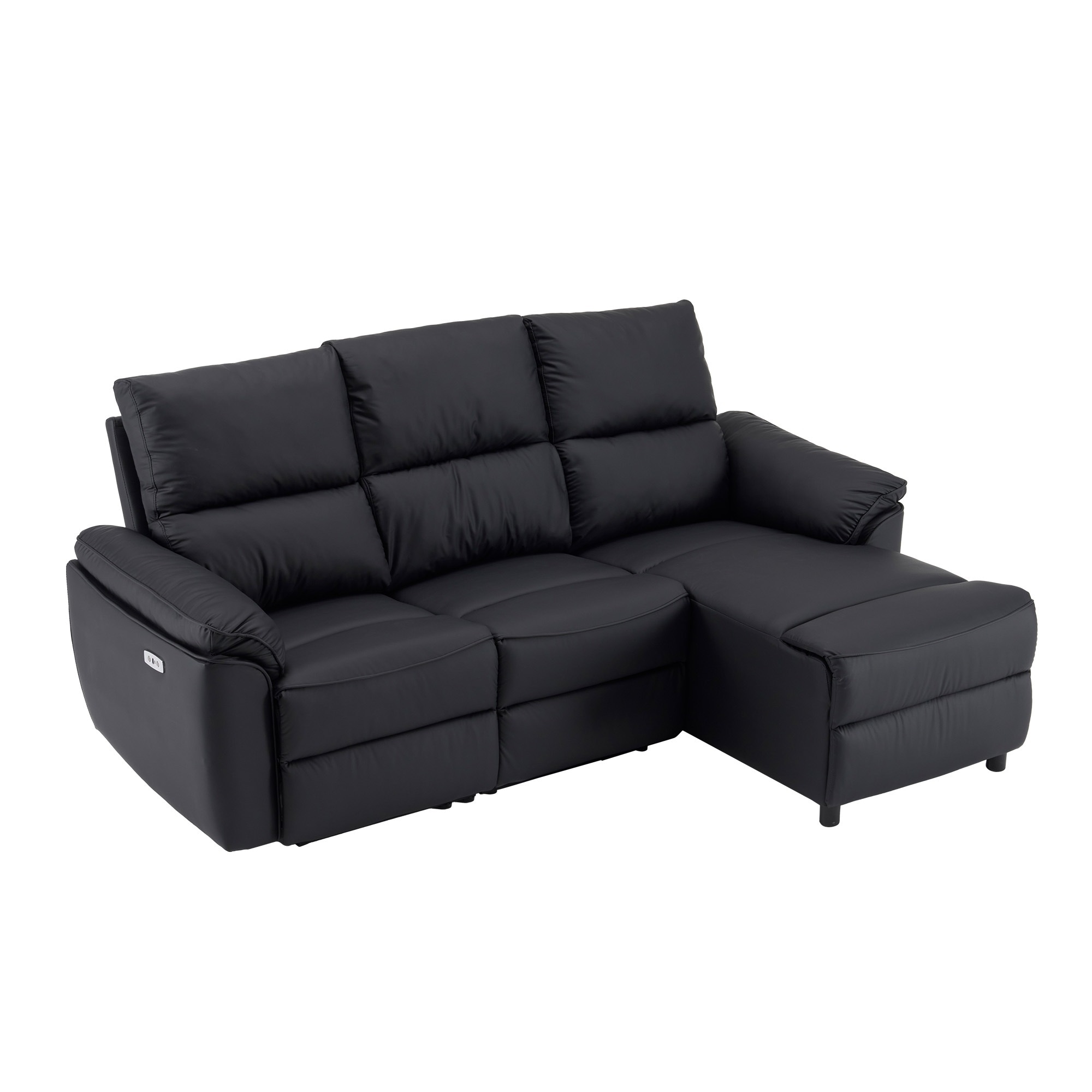 【国内で発送&送·料·無·料】リクライニングチェア リクライニングソファ カウチソファ 3人掛け 電動 リクライニング USB+TYPE‐C充電可 パーソナルチェアー オットマン一体型 片方調節145