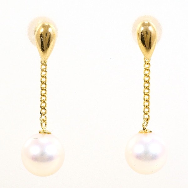 K18 18金 YG イエローゴールド ピアス パール(真珠) 約1.6g ジュエリー 中古