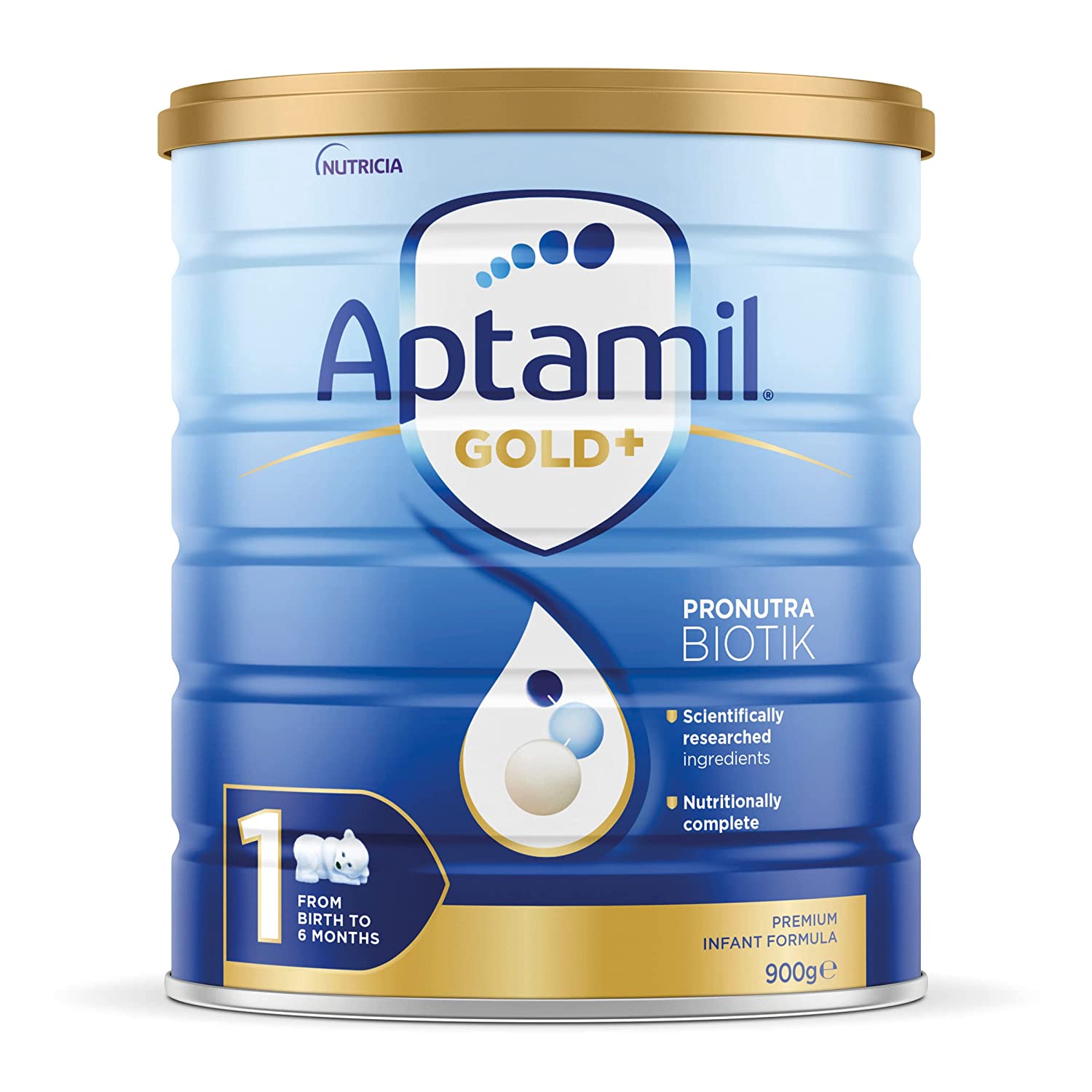 [名品ミルク][大切な赤ちゃんのための最高の選択]AptamilGold+ProNutraBiotikStage1乳児用調製粉乳31.7oz