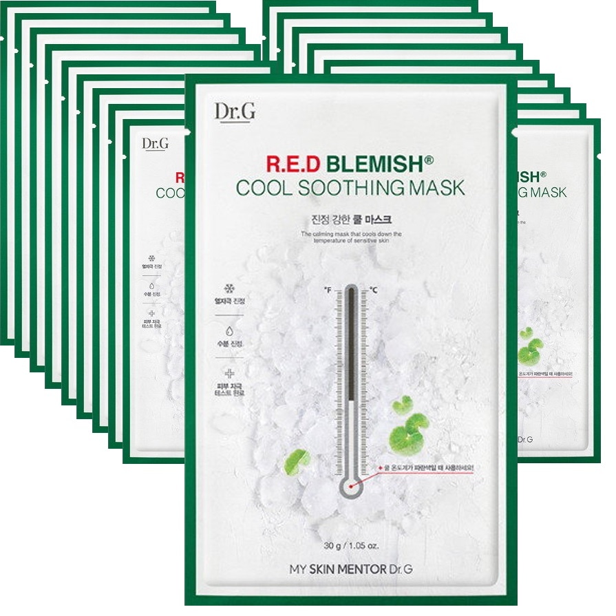 1+1 Dr.G ドクタージー レッドブレミッシュクールスージングマスクパック10個入りRED blemish Cool Soothing Mask 10p (計20個)