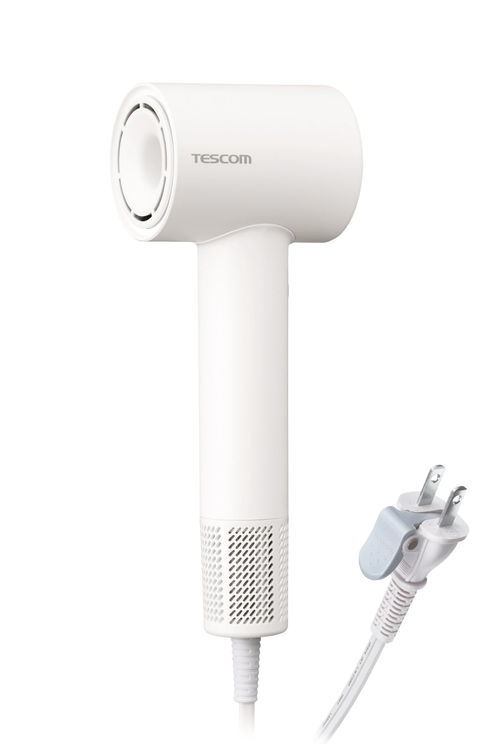 テスコム ドライヤー I字型 マイナスイオン 軽量 コンパクト 冷温風 静音 ラク抜きプラグ ホワイト TD760A-W