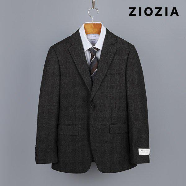 [] ブラウンシャドウチェックミラクルスーツジャケット（ABD4SB1205_DBR）