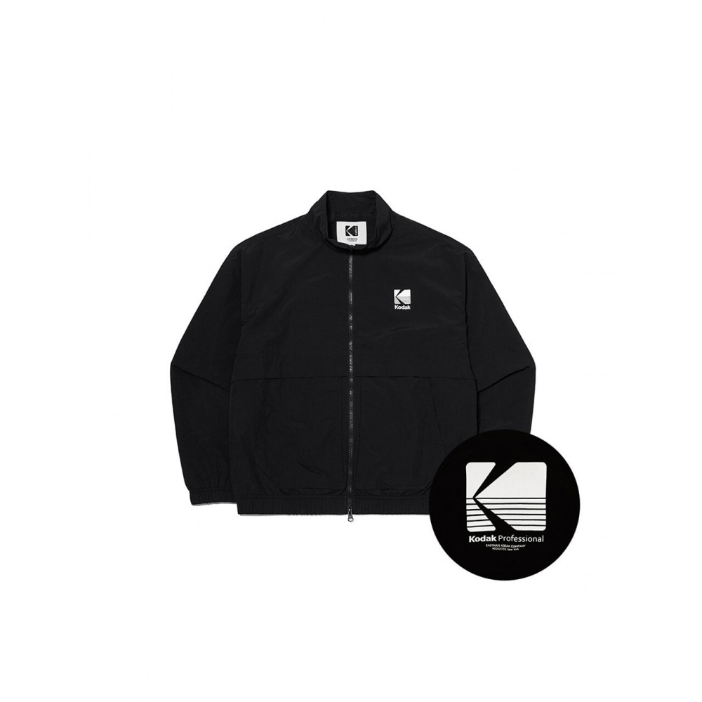 コダックアパレルモノクロームウォームアップジャケットブラック