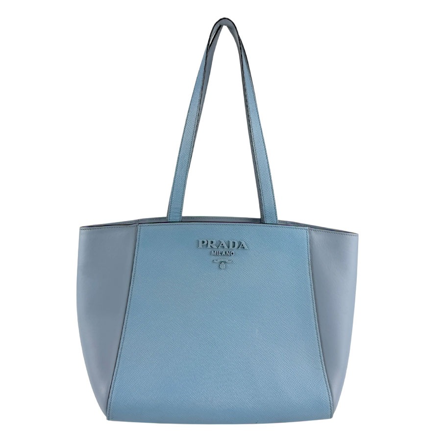 プラダ PRADA ショルダーバッグ レザー ブルー レディース z6936