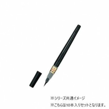 ぺんてる　パックぺんてる筆中字黒 XFL2L 10本入