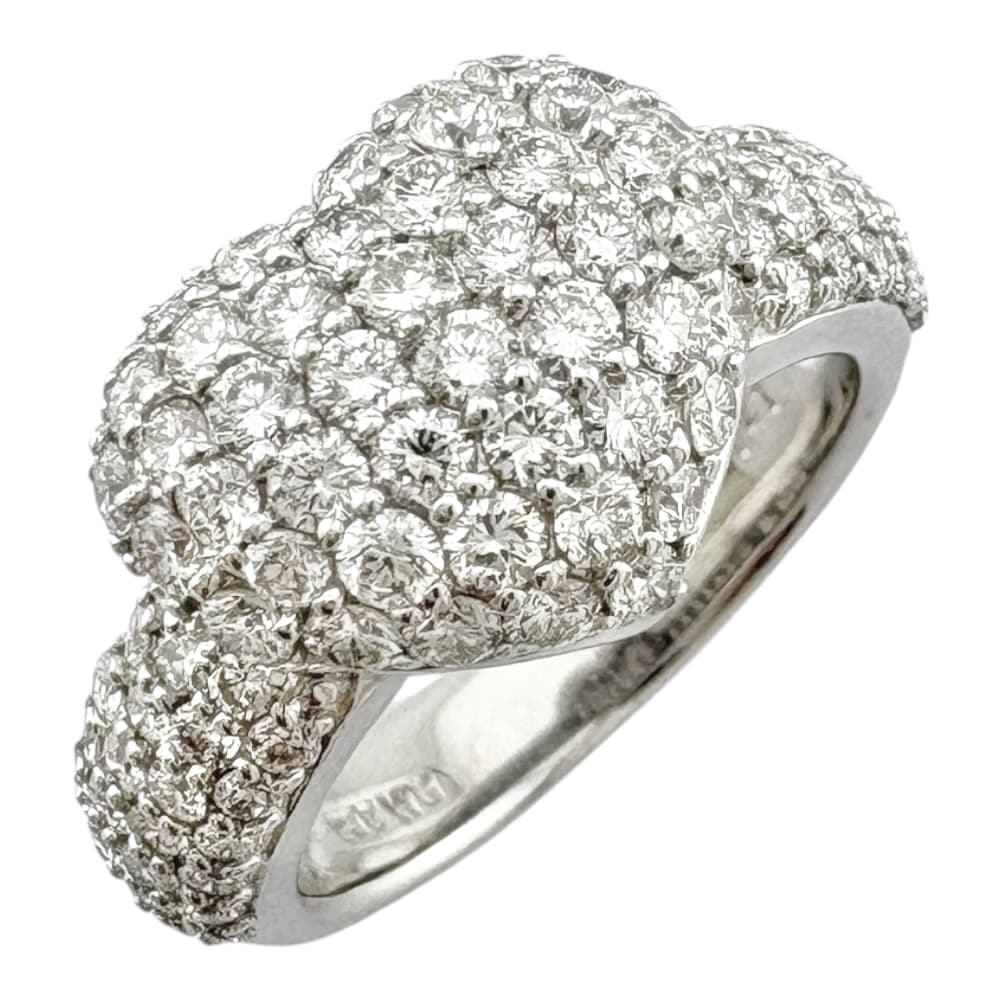 ポンテヴェキオ リング 指輪 9号 18金 K18ホワイトゴールド ダイヤモンド Ponte Vecchio 中古 美品