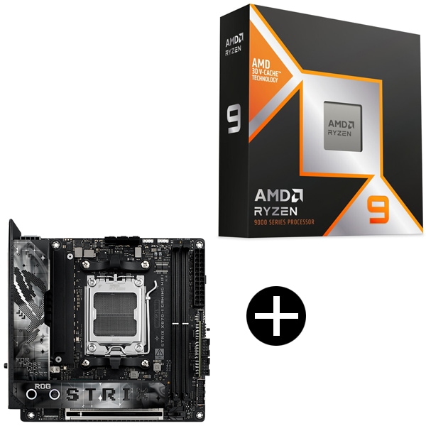 Ryzen 9 9950X3D CPU + ASUS ROG-STRIX X870-I GAMING WIFI マザーボード セット