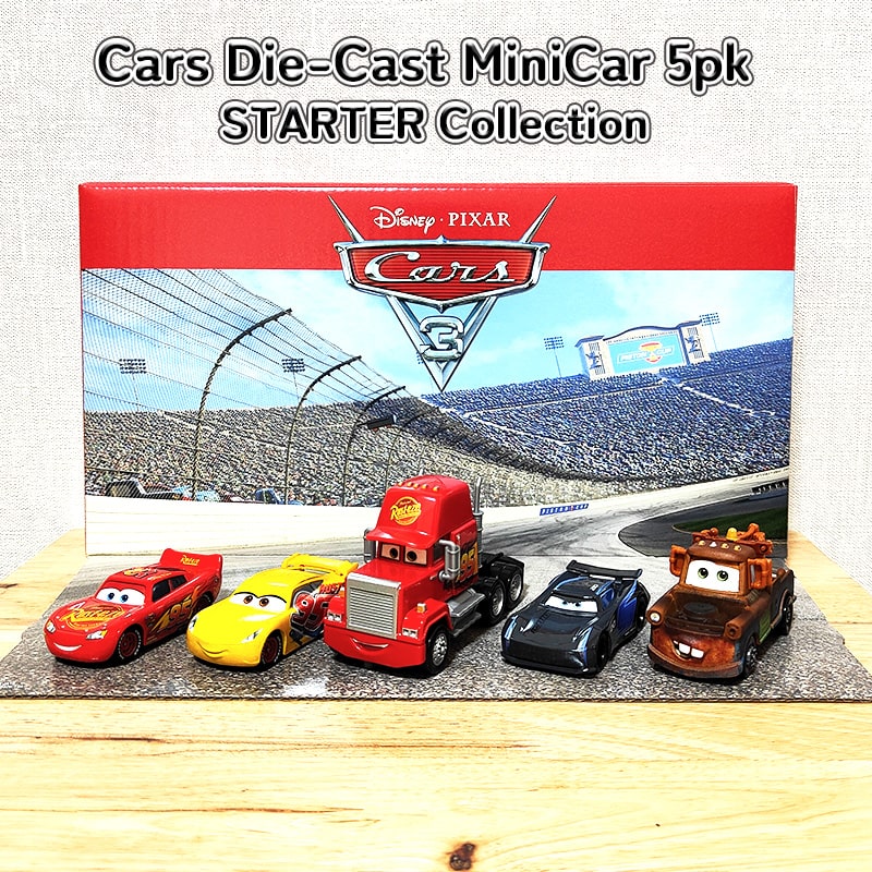 カーズ ミニカー フィギュア スターターコレクション 5個セット おもちゃ 車 メタルダイキャスト かわいい CARS ディズニー ピクサー 映画 正規ライセンス品 キャラクター アニメ アメリカン