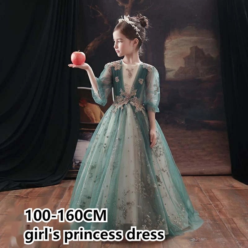 子供ドレス 女の子 ピアノ 発表会 レースドレス 子ども 誕生日会 ロングドレス キッズ ワンピース お姫様 プリンセスドレス 結婚式 七五三 ジュニア プレゼント ワンピース 子供 ドレス フォーマ 5,329円