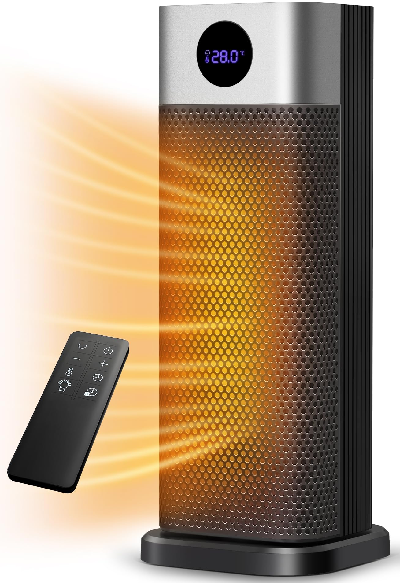 ヒーター セラミックファンヒーター 節電/室温センサー付 暖房器具 省エネ 1200W/800W 3段階切替式 セラミックヒーター 首振りリモコン タイマー付き 転倒オフ機能 切り忘れ防止 電気 ファ