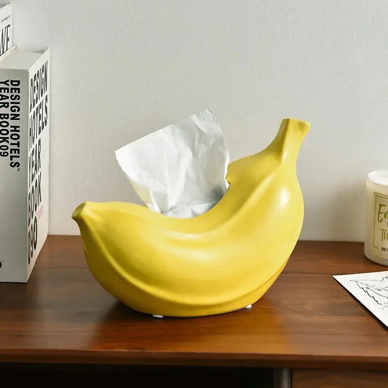 ティッシュボックス ティッシュケース バナナ イエロー フルーツ セラミック ユーモア かわいい お洒落 高級感 ギフト インテリア 4-7 7,570円