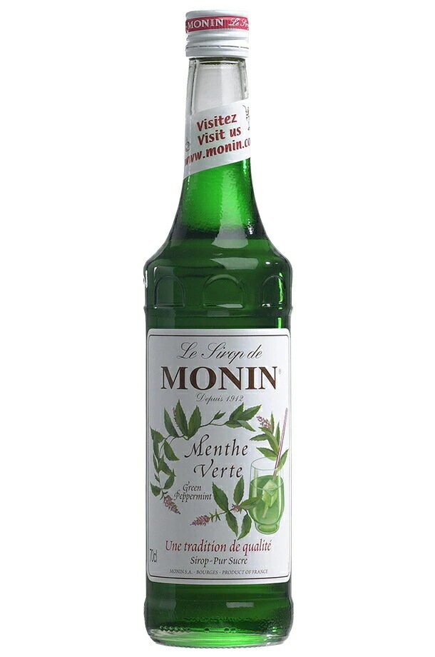 【送料無料】MONIN モナン グリーンミント シロップ 700ml6本【ご注文は12本まで同梱可能】ノンアルコール シロップ
