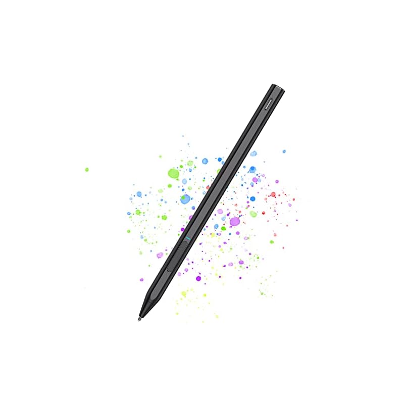 MILPROX Surface用タッチペン 4096段階筆圧 パームリジェクション機能 磁気吸着 傾き検知対応 右クリック 消しゴム 自動オフ USB-C充電 Surface3/ Surface Pr