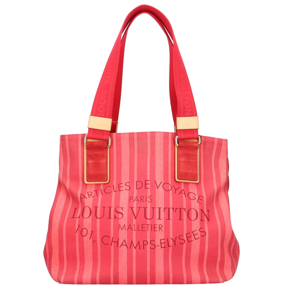 ルイヴィトン プランソレイユカバPM トートバッグ キャンバス M94146 レッド LOUIS VUITTON 中古 美品 109,945円