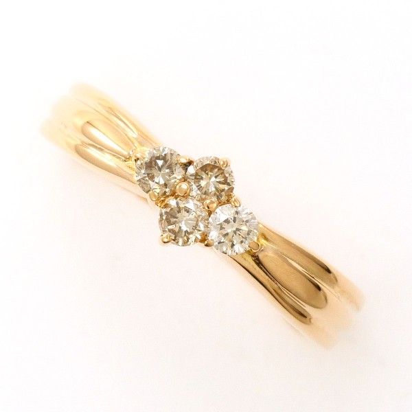 K18 18金 PG リング 指輪 8号 ブラウンダイヤ 0.20 ジュエリー 中古 23,490円