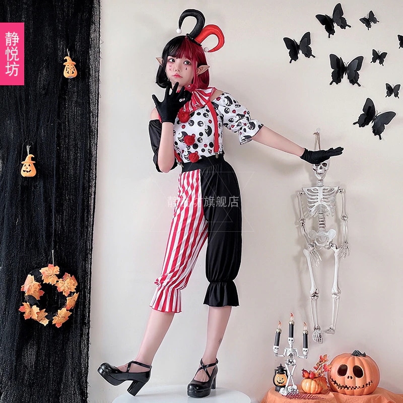 サーカスピエロスーツ ハロウィン 大人用 コスプレ ロールプレイング コスチューム マジシャン ステージパフォーマンス コス コスチューム