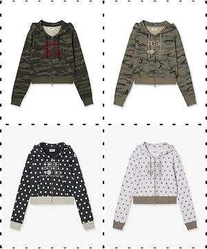 aeae パーカー WEB LOGO CROP HOOD ZIP UP（パーカー）｜aeae