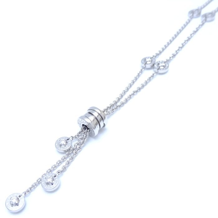 ビーゼロワン エレメント ネックレス 5Pダイヤモンド B.zero1 K18WG ホワイトゴールド/293135【中古】