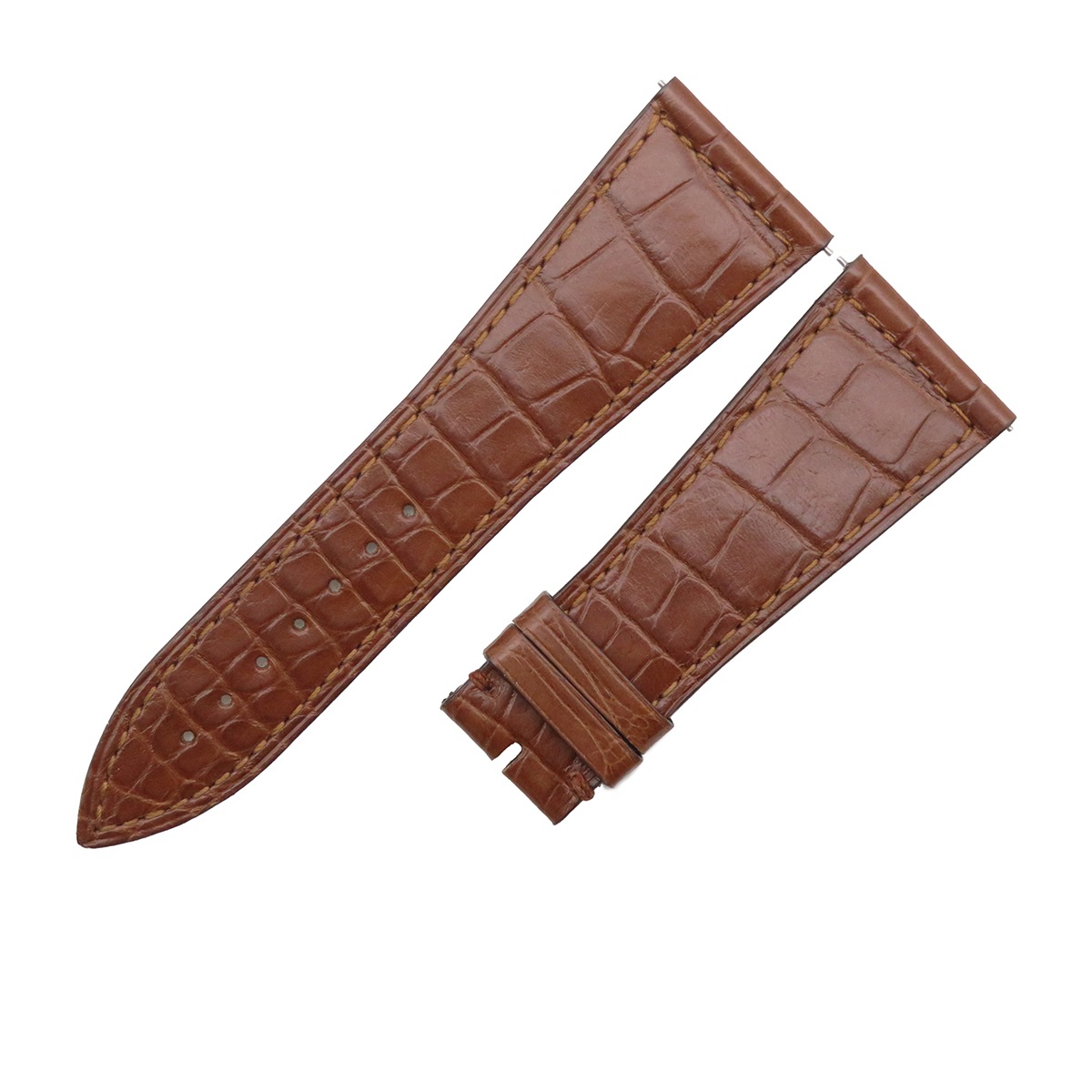マスタースクエア 6000 H用 クロコバンド メンズ 未使用 純正 替え マット 26mm ブラウン 茶 3年保証