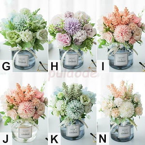 造花 花瓶付き フラワーアレンジメント ブーケ 大きい 仏花 プレゼント ギフト 装飾用