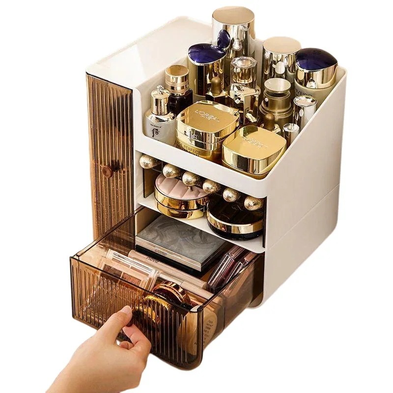 24新作売れ! コスメ収納 メイクボックス 大容量 ジュエリー 雑貨 化粧品引き出し式 口紅収納 リップスティック収納化粧品棚アイシャドウ収納
