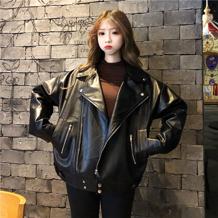 アウター ジャケット レディース 羽織 前開き レザージャケット ライダースジャケット 長袖 襟付き ワイド ポケット 厚手 かわいい 大人可愛い シンプル おしゃれ かっこいい こなれ感 ラフ