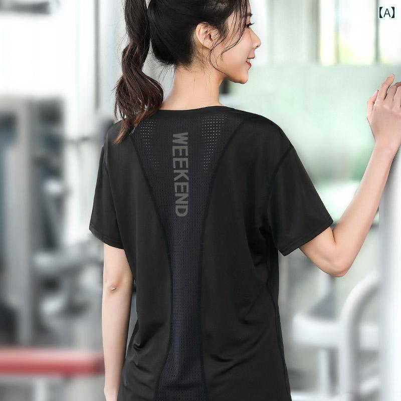レディース　Tシャツ　半袖 大きめ サイズ スポーツ トップス 脂肪 mm 女性 ランニング フィットネス 服 Tシャツ ヨガ 半袖 プロ トレーニング 200ポンド