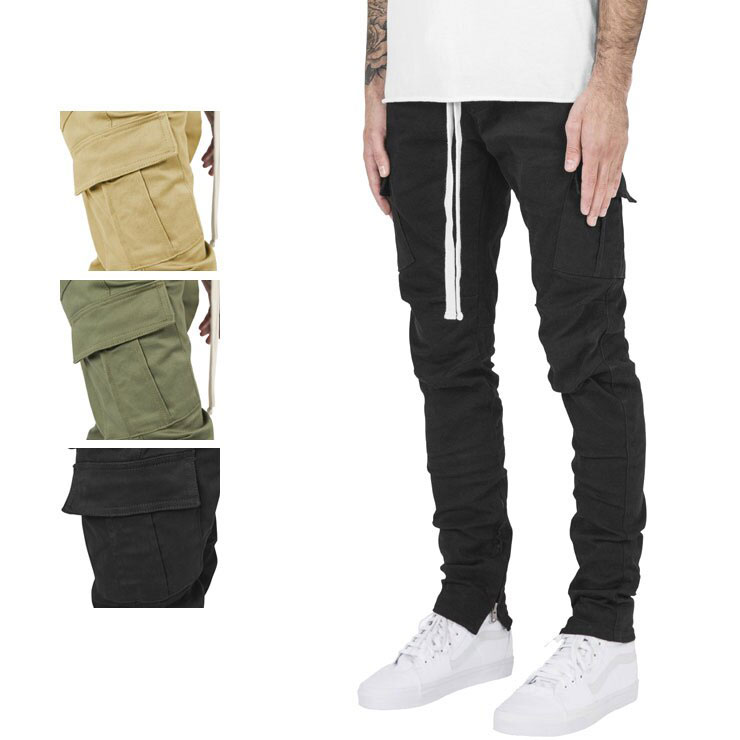 ミニマル カーゴパンツ スキニー スリム メンズ 裾ジップデニム ブランド おしゃれ 人気