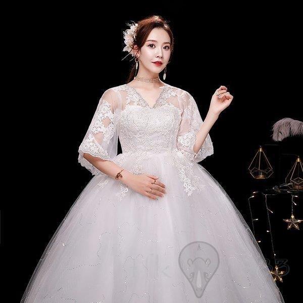 ウェディングドレス 結婚式 二次会 ホワイト 花嫁 ウェディング スレンダーライン プリンセスドレス 白 ロングドレス 披露宴 編み上げ6 6,012円