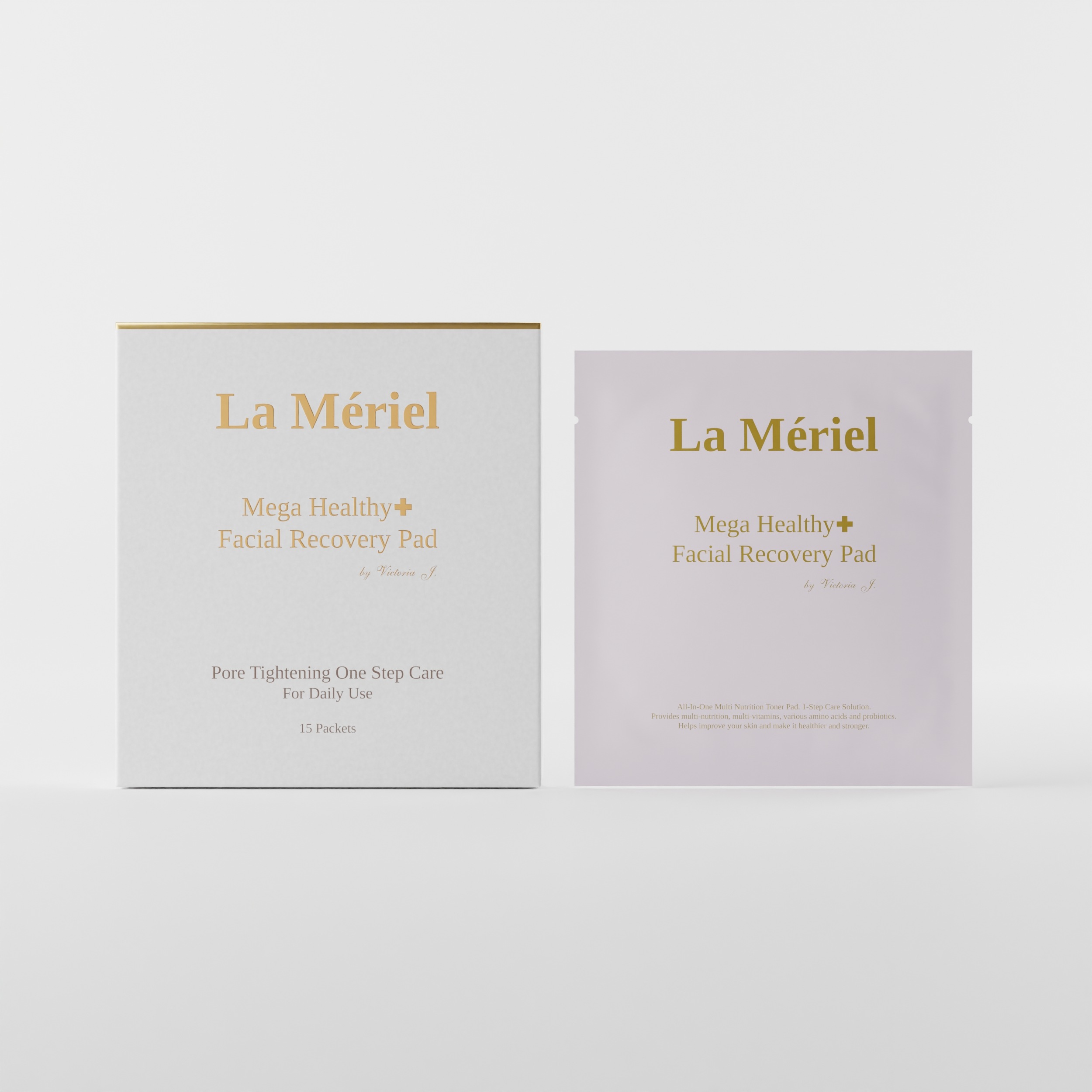 Mega Healthy+フェイシャルリカバリーパッド(角質除去, ツヤ, 光沢, 毛穴ケア)