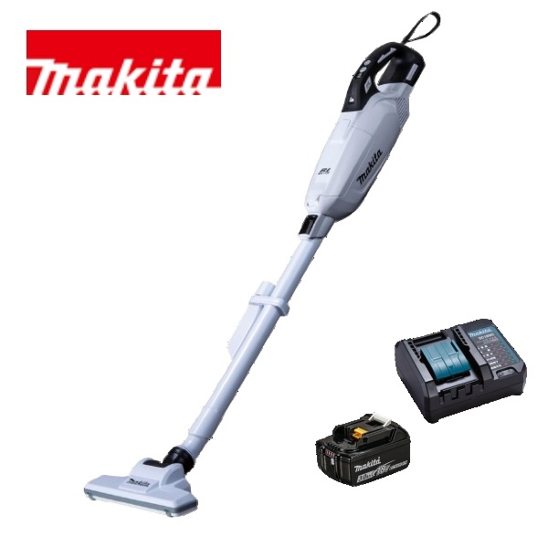 当店だけ！バッテリー充電器も1年保証! マキタ コードレス掃除機 18V 紙パック式 白 CL285FDZW + バッテリー BL1830B + コンパクト充電器DC18WC 充電式 クリーナー 38,540円