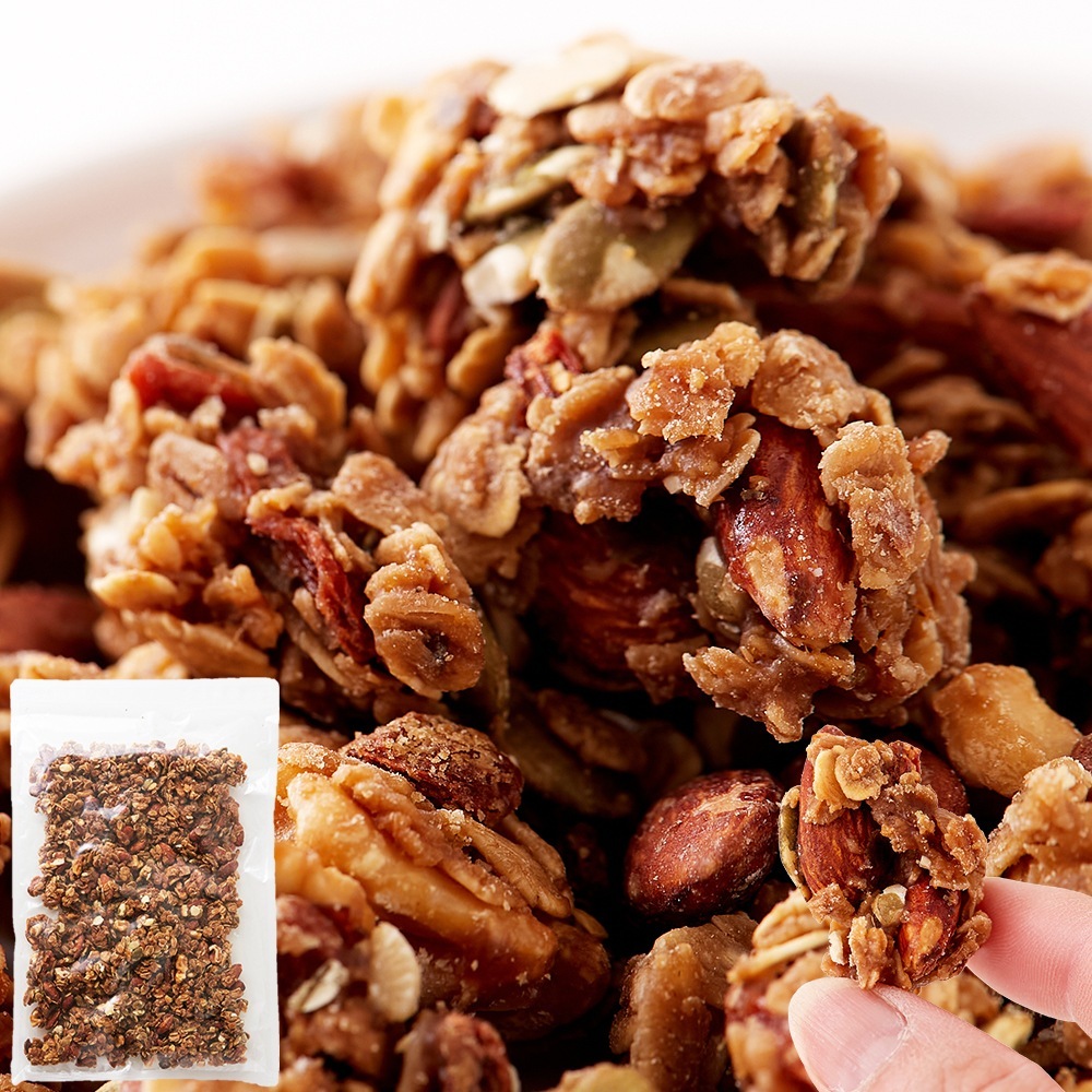 素材のやさしい美味しさ!そのまま食べられる!!【お徳用】オーツ麦とアーモンドのグラノーラ450gを２パック メープルシロップと黒糖の上品な甘さオーツ麦とアーモンドのザクザク食感がやみつき グラノーラ