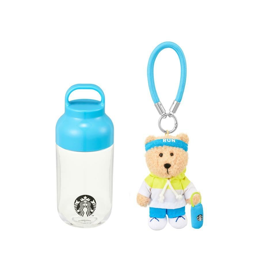 アクティブ ランニング ボトル 430ml + ベアリスター キーチェーン セット 韓国スターバ グッズ
