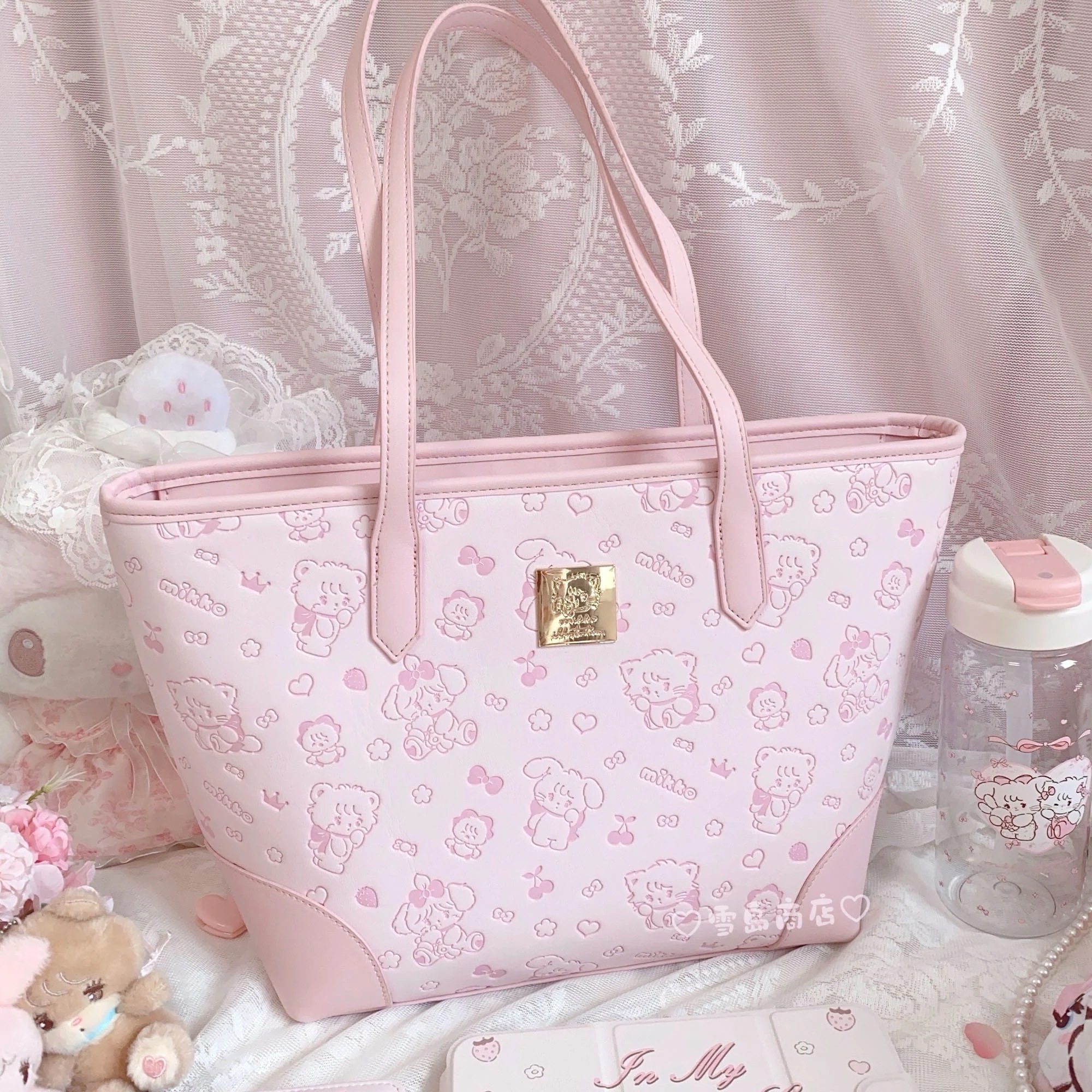 Mikko コラボ トートバッグ かわいい 大容量 通勤 ショルダーバッグ