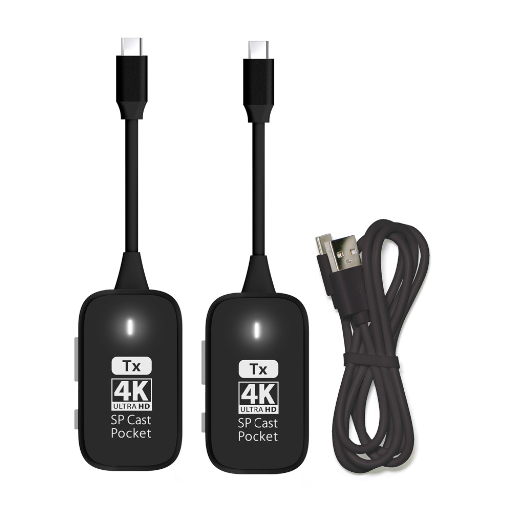 プリンストン [SPCASTPOCKET4K-C1SET] 4K対応ワイヤレスプレゼンテーション(USB-C送信機2台セット)