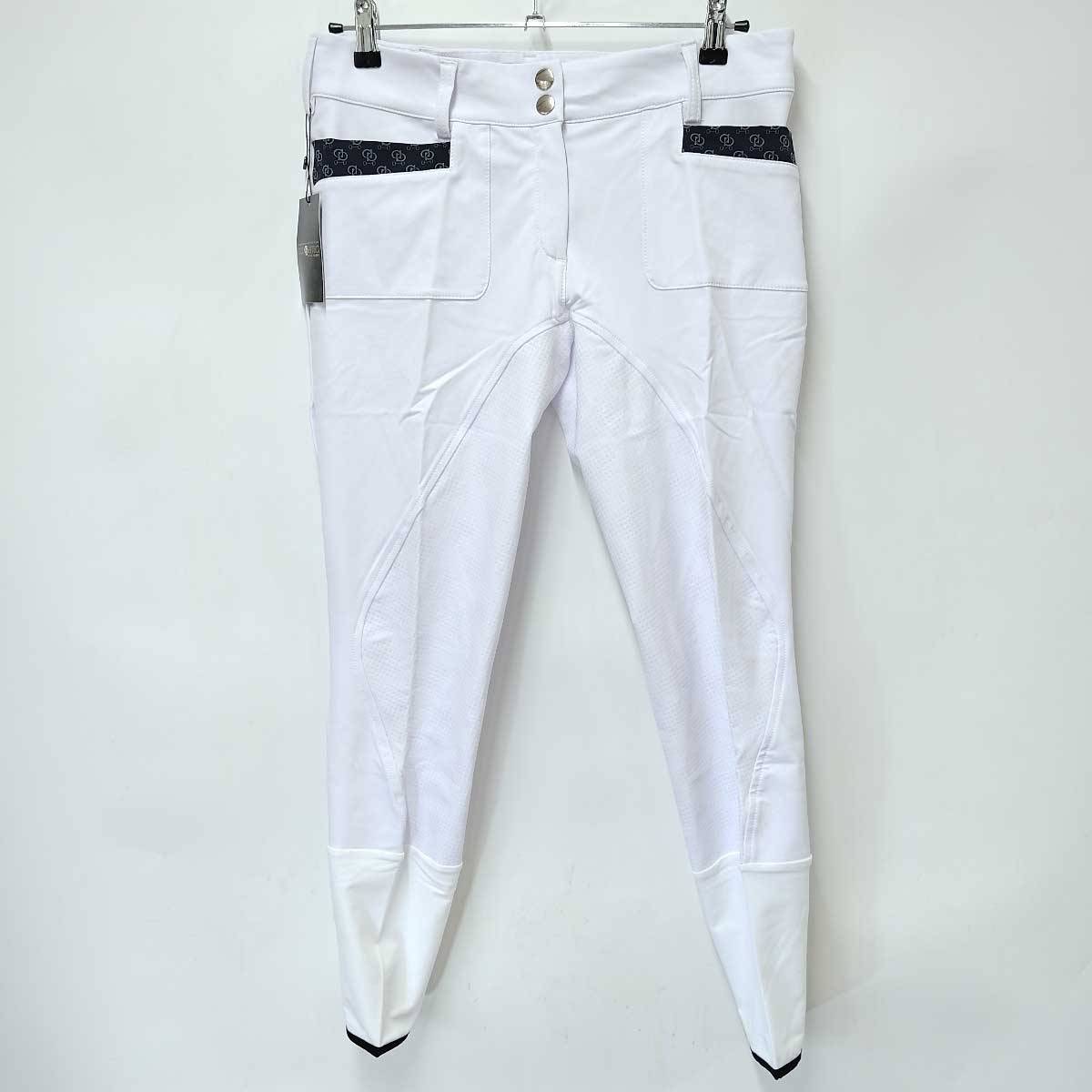 【中古・未使用品】 キュロット 乗馬 馬術 パワーグリップ ESSENTIAL IT46 Accademia Italiana ホワイト