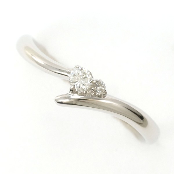 PT900 プラチナ リング 指輪 13.5号 ダイヤ 総重量約3.2g ジュエリー 中古